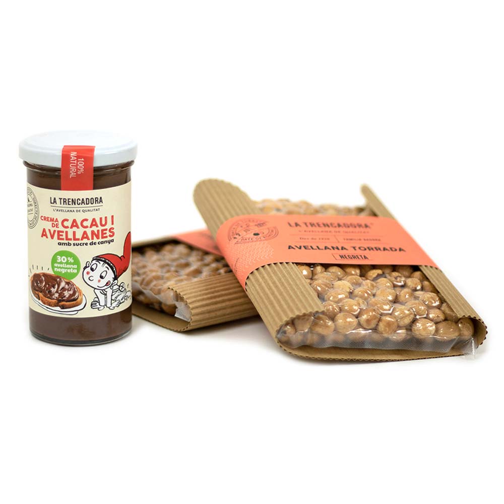 Lot 2 Avellanes Negreta Torrada 250g i 1 Pot Crema Avellanes Cacau